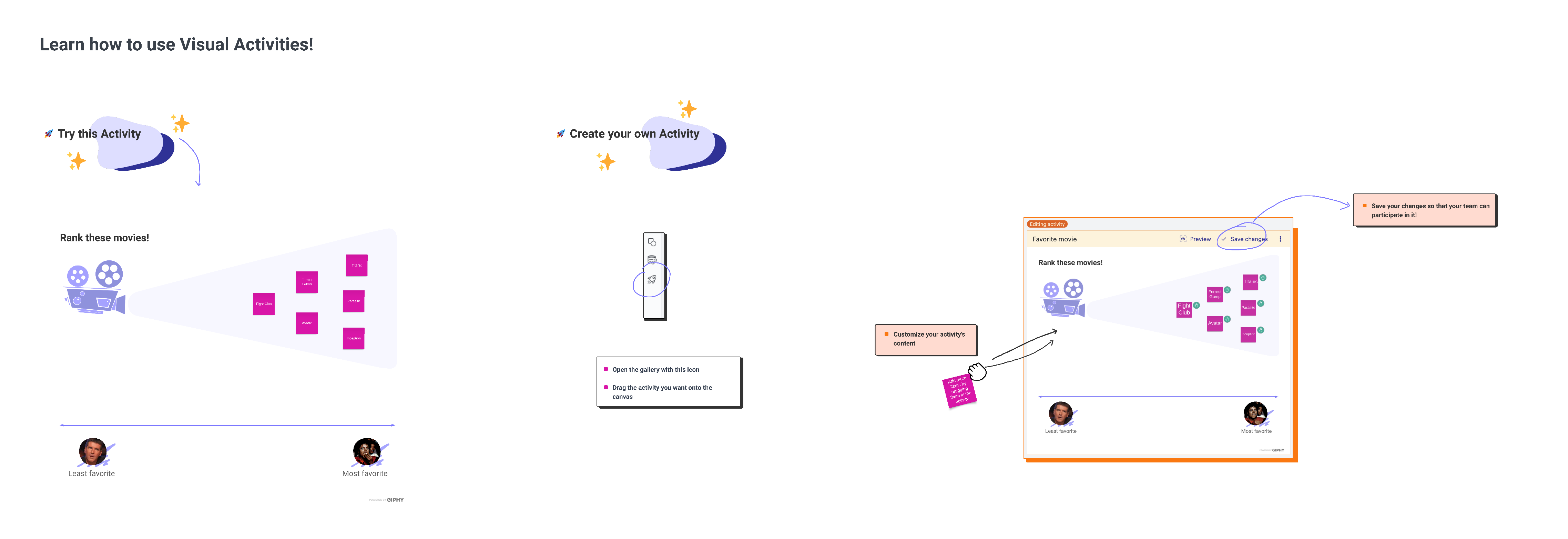 Lucid Visual Activities template