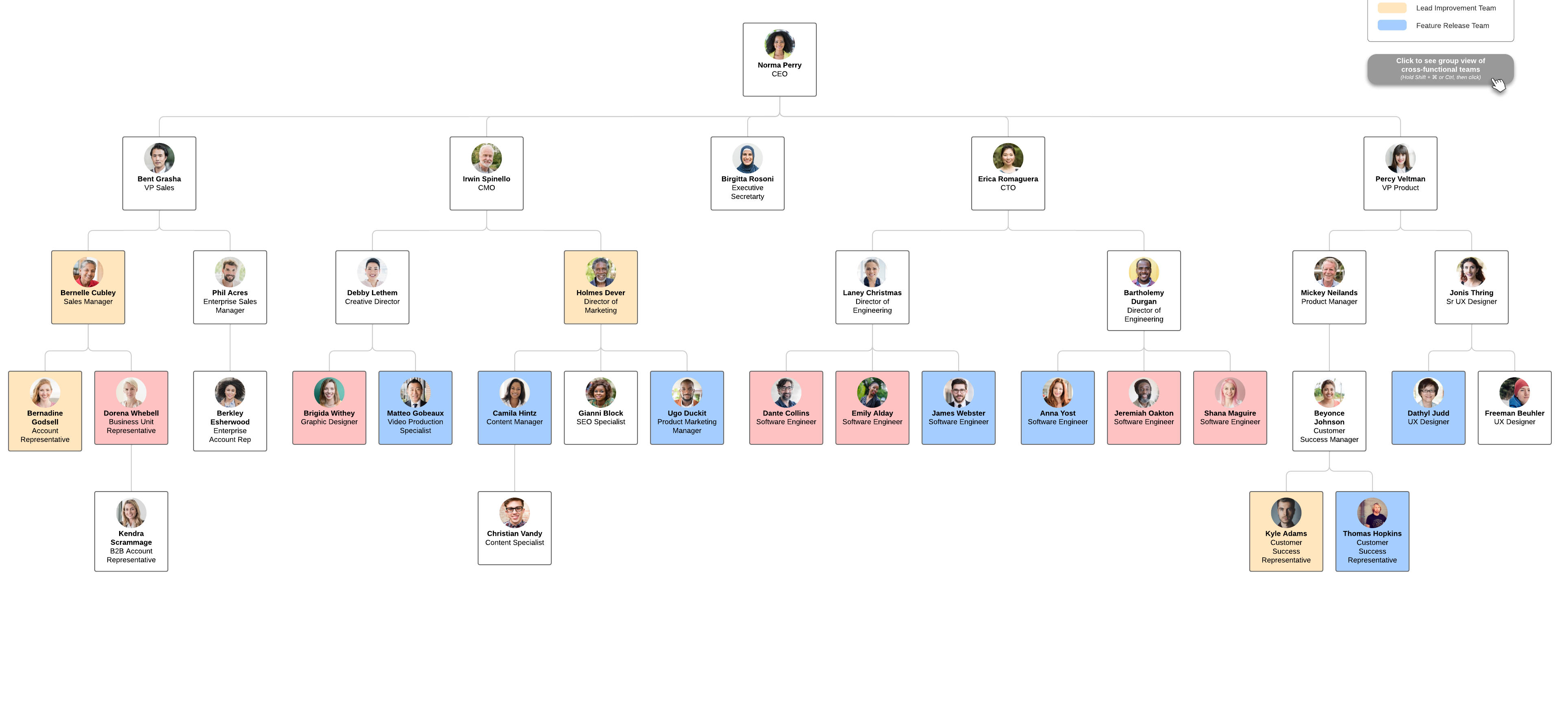 cross-functional org chart template